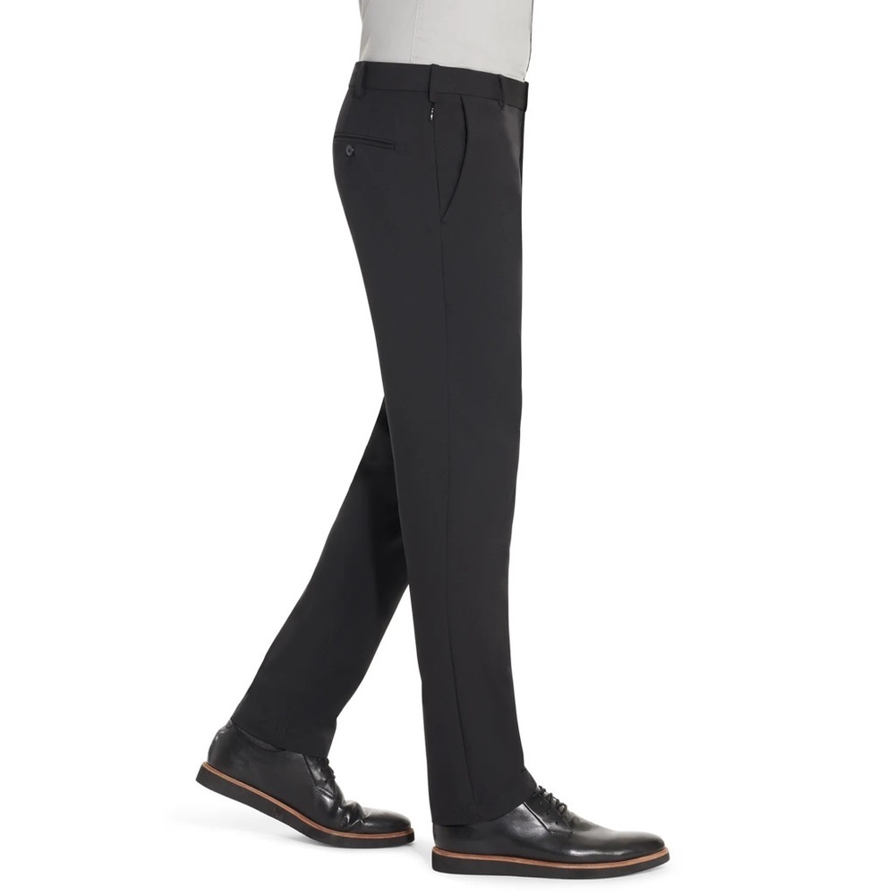 Van Heusen Men's Cool Flex Slim Fit Black Dress Pants - Picture 4 of 14